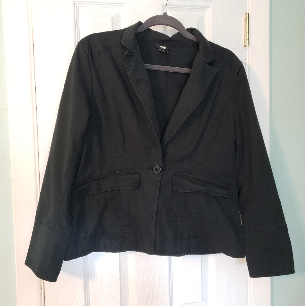 Black Mossimo button blazer size Large